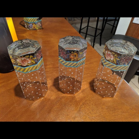 3 Mackenzie Childs Garland Dot glasses - Picture 2 of 3